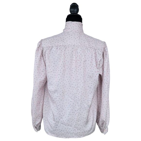 Purple Long Sleeve Cuffed Blouse with Tie Front - Picture 4 of 9